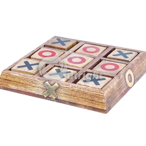 Tic Tac Toe Tabletop Game Set - XOX game for kids, Tic Tac Toe game for kids, handcrafted wooden Tic Tac Toe, coffee table game, Crossnought