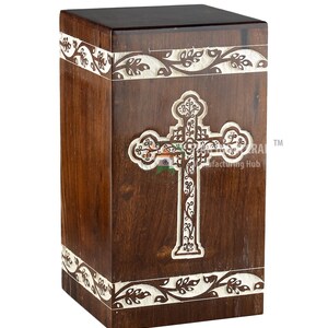 Rosewood Tree of Life Cremation Urn for Human Ashes - Wooden Box Urn for Pets - Handmade Adult Funeral Urns - Personalized Pet Urn