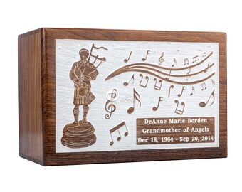 Cremation Ashes Box Indian Rosewood Tree of Life Urn Adult Memorial Custom Engraved Personalization