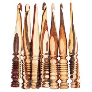 Handmade Rosewood Crochet Hooks - A Complete Set of Crochet Hooks for Knitting Handmade - Handcrafted Knitting Needles