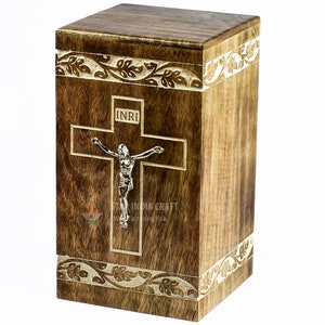 Rosewood Tree of Life Cremation Urn for Human Ashes - Wooden Box Urn for Pets - Handmade Adult Funeral Urns - Personalized Pet Urn