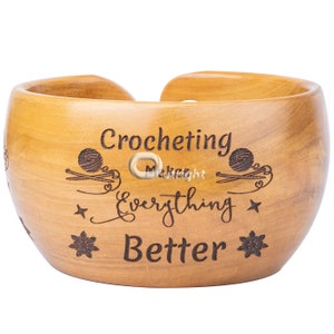 Handmade Wooden Yarn Bowl Gift for Knitting Rosewood Yarn Skein Holder - Best Gift for Mother Birthday Christmas - Handcrafted Knitting Bowl