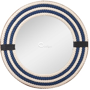 OUTRIGHT Rustikaler Wandspiegel - Dekorative Wandhalterung Runder Großer Wandbehang Spiegel für Wohnzimmer Badezimmer Schlafzimmer Bauernhaus Wanddekoration