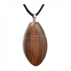 Collar de urnas de palisandro para cenizas humanas - Joyas de cremación Collares de madera hechos a mano - Collares de urnas Joyas para mascotas - INTAJ