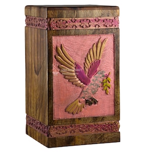 Rosewood Tree of Life Cremation Urn for Human Ashes - Wooden Box Urn for Pets - Handmade Adult Funeral Urns - Personalized Pet Urn