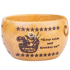 Handmade Wooden Yarn Bowl Gift for Knitting Rosewood Yarn Skein Holder - Best Gift for Mother Birthday Christmas - Handcrafted Knitting Bowl