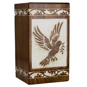 Rosewood Tree of Life Cremation Urn for Human Ashes - Wooden Box Urn for Pets - Handmade Adult Funeral Urns - Personalized Pet Urn