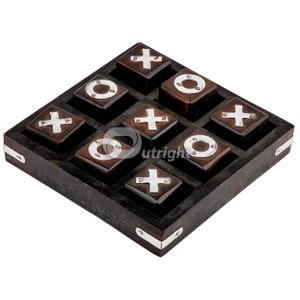 Tic Tac Toe Tabletop Game Set - XOX game for kids, Tic Tac Toe game for kids, handcrafted wooden Tic Tac Toe, coffee table game, Crossnought