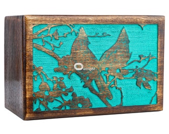 Urna funeraria de madera personalizada para cenizas humanas, de palisandro macizo, para adultos, conmemorativa grabada.