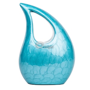 Handcrafted TearDrop Urn for Human Ashes Adult - Small Keepsake Funeral Cremation Urn for Pet - Dogs Cats - Affordable Urn for Ashes