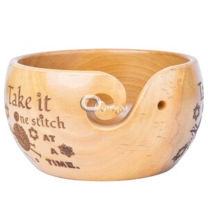 Handmade Wooden Yarn Bowl Gift for Knitting Rosewood Yarn Skein Holder - Best Gift for Mother Birthday Christmas - Handcrafted Knitting Bowl