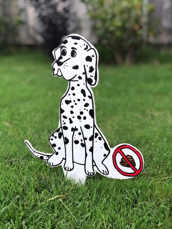 No! Dog Poop Sign -Dalmatian