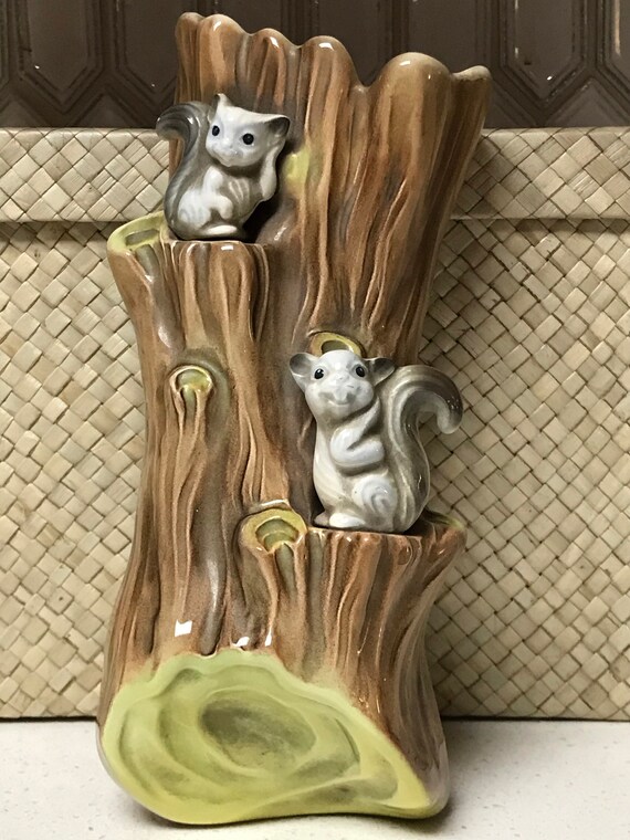 Rare Hornsea Squirrels Wall Vase-England