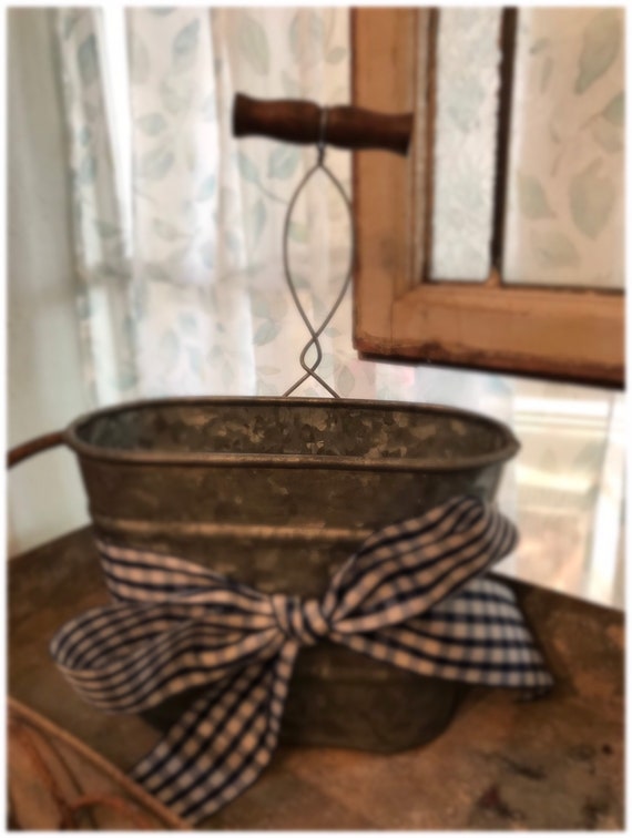 Galvanized Hanging Vase