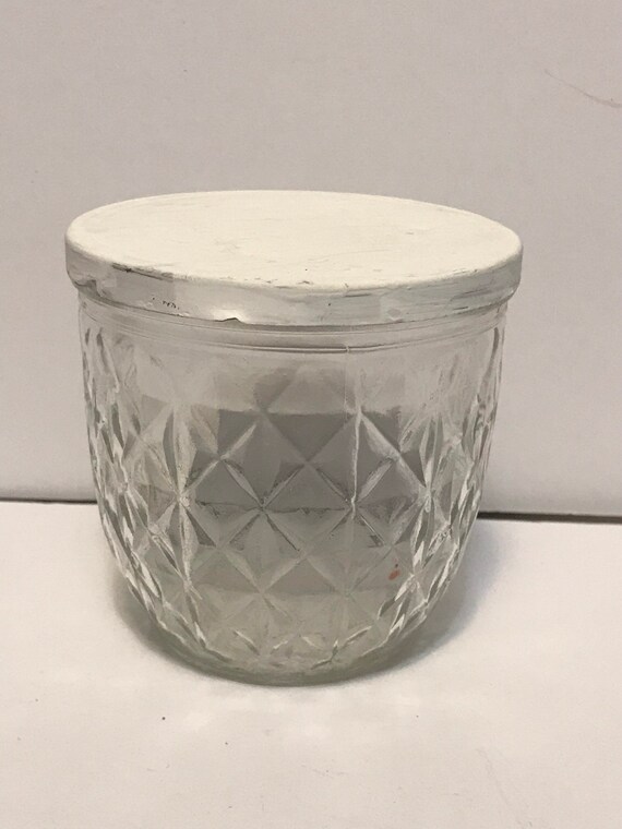 Vintage Ball “Quilted Crystal” Glass Jelly Jar with lid
