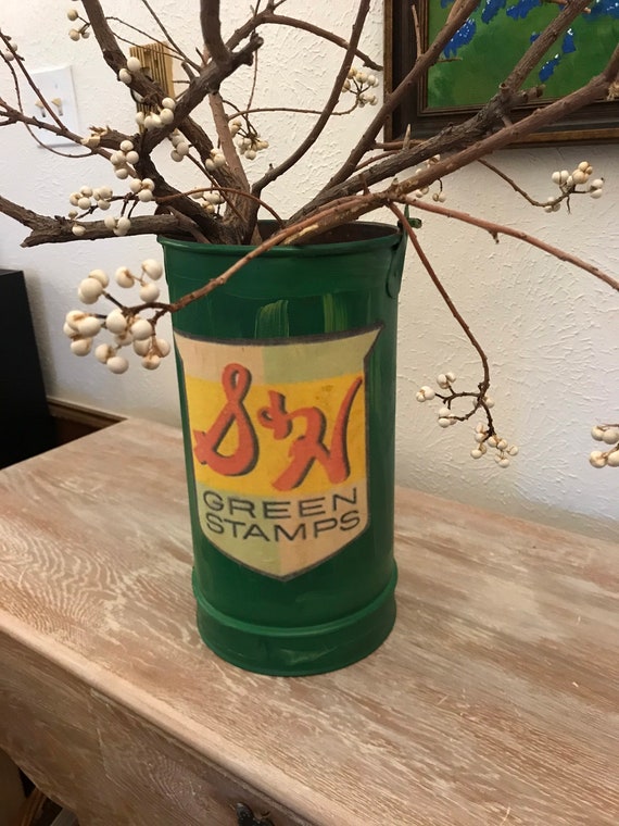 S & H Green Stamps Bucket Decor
