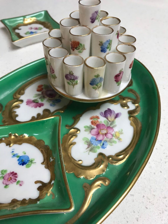 Vintage Dresden Hostess Smoking Set
