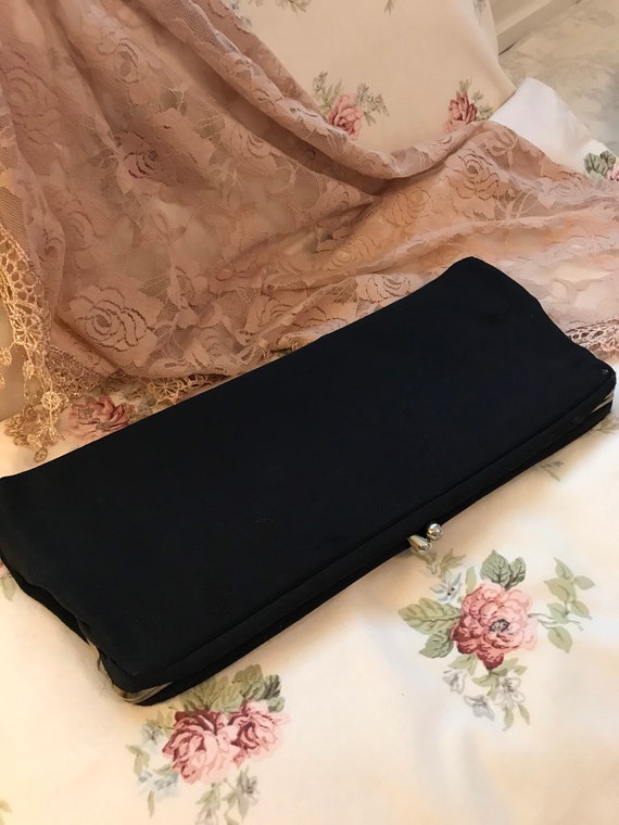 Black Silk Evening Clutch