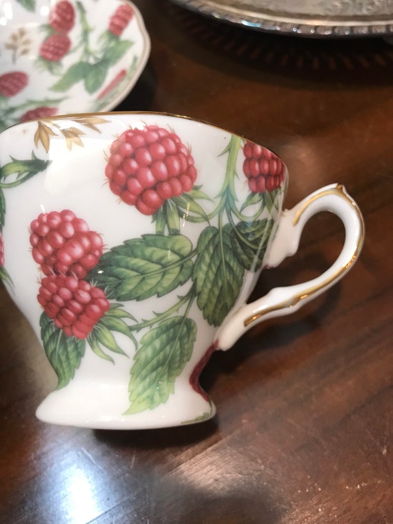 Raspberry Patch Teacup & Saucer
