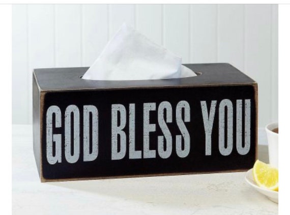 God Bless You Tissue Box