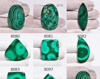 Natural Malachite Gemstone, Polished Loose Designer Matched Crystal Gemstone, Green Malachite Loose Gemstone Jewelry making supply