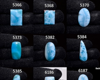 Natural Larimar Gemstone, Larimar Cabochon, Healing Larimar, Mix Shape Smooth Loose Larimar Lot, For Jewelry Making Supply