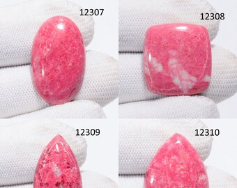 Natural Pink Thulite Gemstone Cabochon, Mix Shape Polished Thulite cabochon, Loose Pink Thulite Gemstone For Jewelry Making Supply