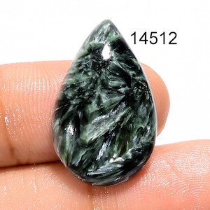 Seraphinite Cabochon, Mix Shape Green Seraphinite Gemstone Cabochon, Natural Seraphinite Pendant or Ring For Jewelry Making Supply
