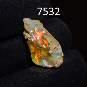 Welo Fire Ethiopian Opal Rough Gemstone, Loose Raw Ethiopian Opal, Wholesale AAA+ Quality Gemstone, Rare Rough Opal Stone For Jewelry