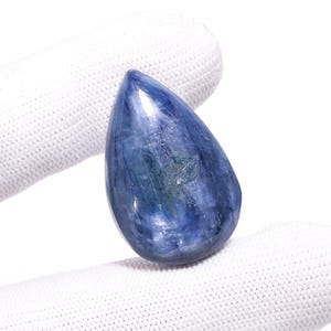 Natural Blue Kyanite Gemstone Cabochon, Pear Shape Blue Kyanite Gemstone, Loose Designer Kyanite Gemstone Cabochon For Jewelry Making Supply