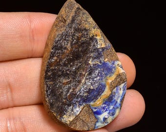 Naturlig Boulder Opal Druzy Ädelsten, AAA Kvalitet Lös Cabochon