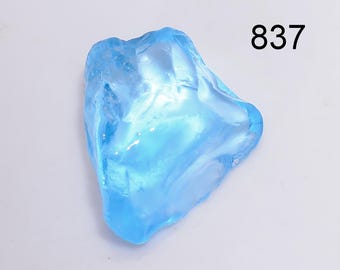 Natural Blue Topaz Raw Gemstone, Sky Blue Topaz Rough Crystal, For Jewelry Making Supply, Christmas Gift, Healing Blue Topaz As Seen Picture