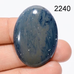 Natural Sieber Agate Gemstone Cabochons, Loose Designer Agate Crystal Gemstone, Blue Sieber Agate Gemstone For Pendent Jewelry making supply