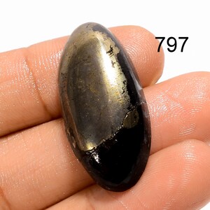 Pyrite Gemstone, Healing Pyrite Loose Cabochon, Pyrite Provide Enhances Strength of mind and willpower and Energy, Jewelry Making Stone