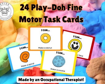 Fine Motor Play-Doh Task Cards