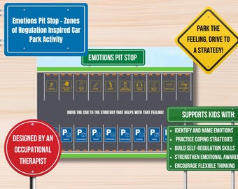 Gioco di Emozioni Pit Stop – Attività sulle Zone di Regolazione (Stampabile)