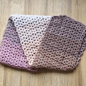 Warm Thick Ombre Winter Scarf / Thick Crochet Scarf