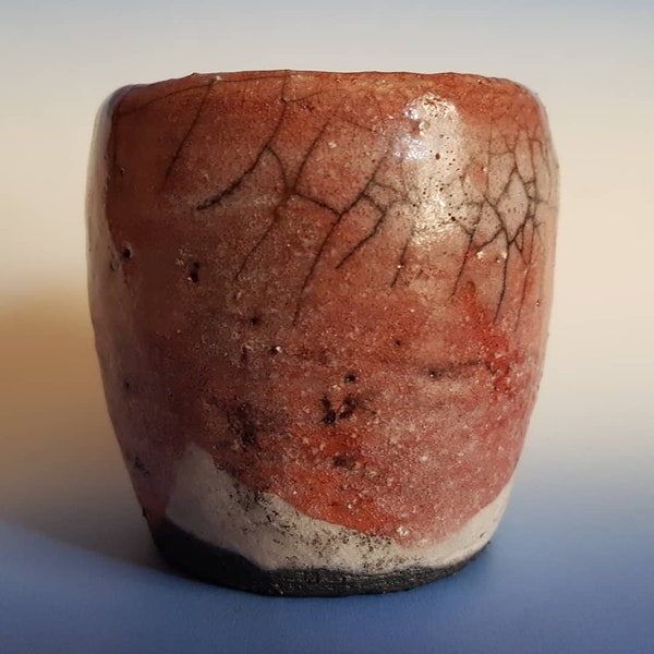 Handmade raku ceramic bowl.