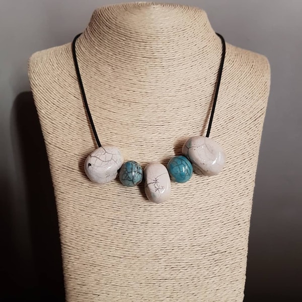 RAKU ceramic necklace