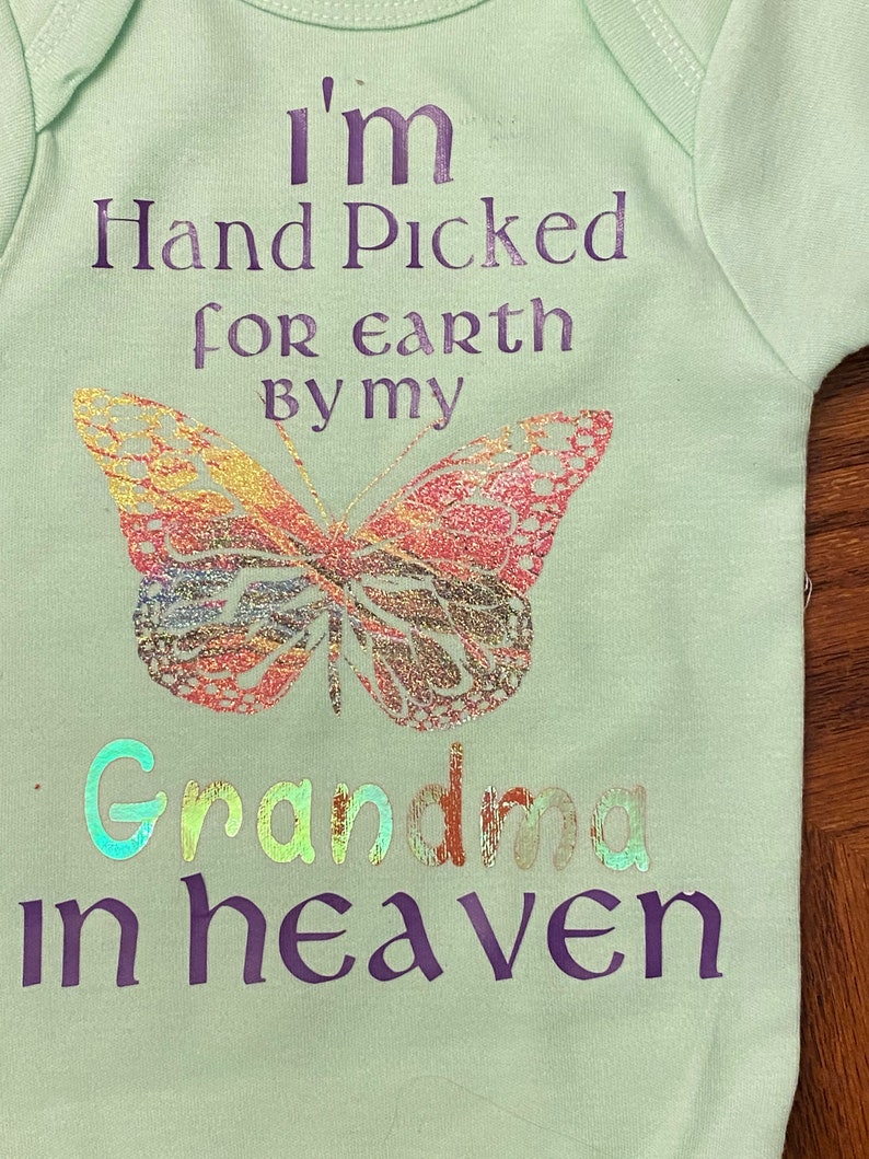 Custom Handpicked by Heaven OneiesGrandmaGrandpaNanaPa-Pa