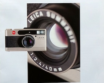 Leica Minilux Camera Brochure Catalogue dated 1995