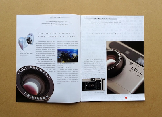 Brochure De Vente Originale Leica Minilux - Documentation Collection