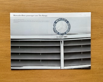 Vintage 1980 Mercedes-Benz Passenger Cars Range Foldout Brochure  Original Sales Catalogue  August 1980