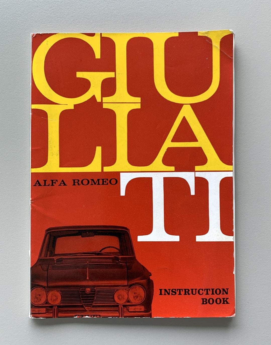 オリジナルアルファロメオジュリアTi取扱説明書発行番号959 1964年1月