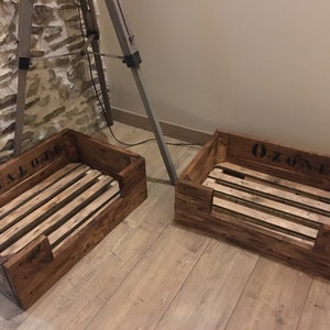 Reclaimed wood dog/cat basket