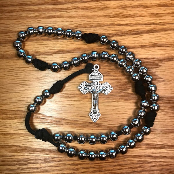 Black Paracord Rosary