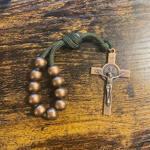 Olive Green One Decade Rosary