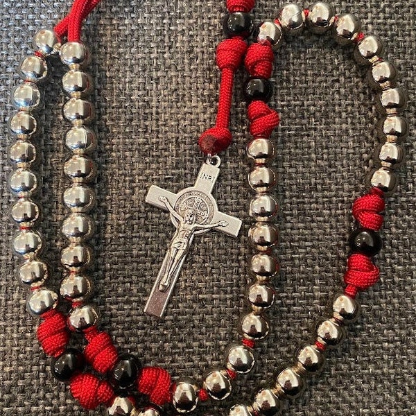 Red Paracord Rosary