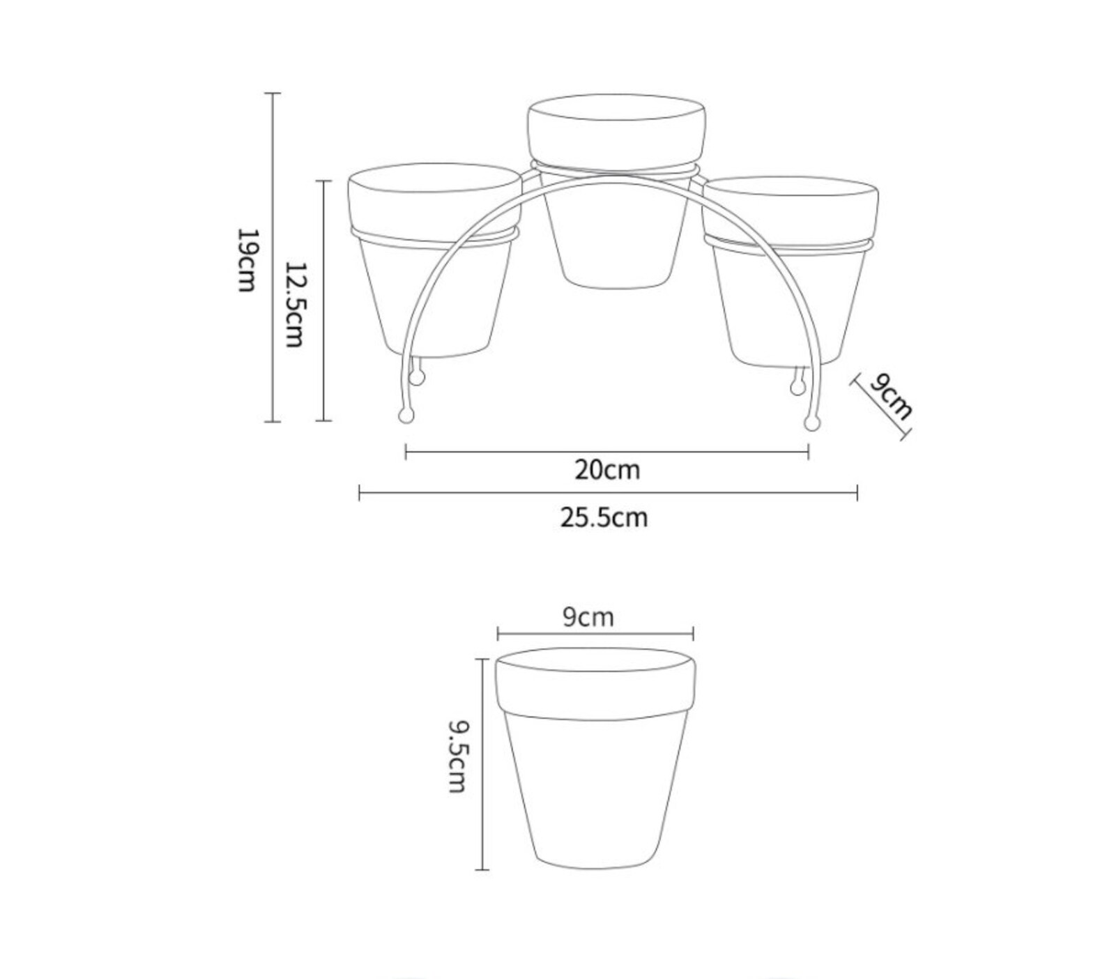 Estante de hierro suculento cerámica ollas colorido estilo | Etsy