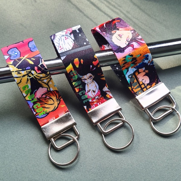 Japanese Manga inspired Accessory | Anime D. Slayer key Chain | Co By Coe | Wristlet | Anime Keyring
